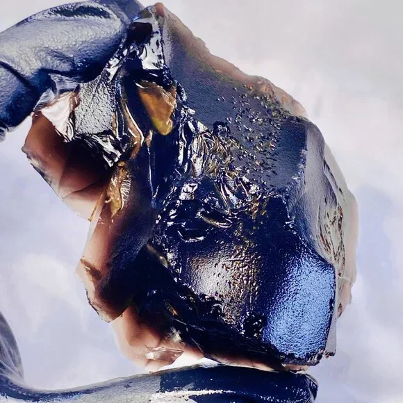 Rainbow Obsidian Rough Raw Lapidary Glass Butte Oregon Rare Purple Green 5 oz. - Picture 7 of 13